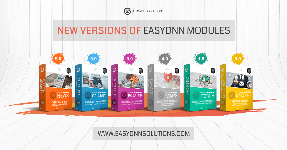 New versions of all our DNN modules EasyDNNsolutions